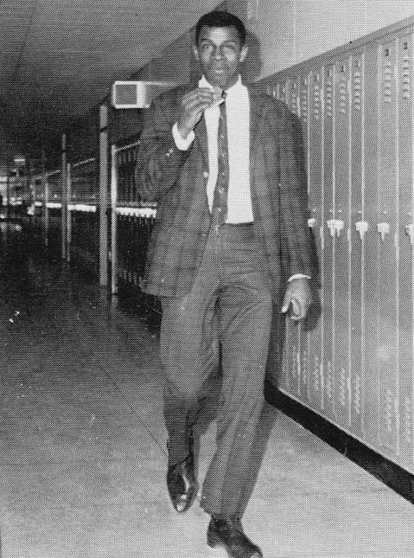 Tony Mello walks down the halls of ORR. Back then, male students had to wear a tie to school and female students' skirts had to touch the ground if kneeling. BY RICHARD MORGADO